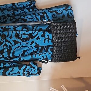 Stella & Dot Waverly Petite-Braided Black Crossbody/ Fold Over  Clutch